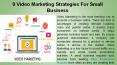 Best Video Marketing Strategies For Small Business PowerPoint PPT Presentation