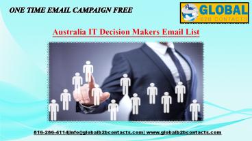 Australia IT Decision Makers Email List