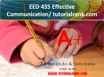 EED 435 Effective Communication/tutorialrank.com PowerPoint PPT Presentation