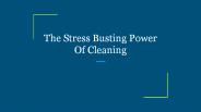 The Stress Busting Power Of Cleaning