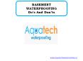 BASEMENT WATERPROOFING Do’s And Don’ts PowerPoint PPT Presentation