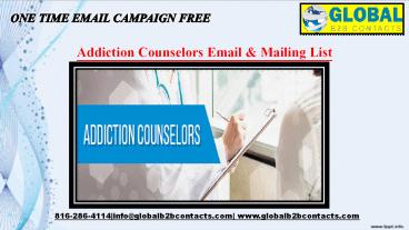 Addiction Counselors Email & Mailing List