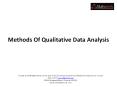 Methods Of Qualitative Data Analysis PowerPoint PPT Presentation