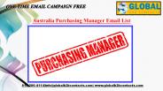 Australia Purchasing Manager Email List