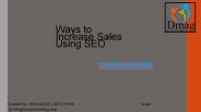Ways to Increase Sales Using SEO