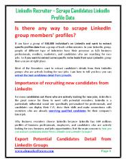 Export Potential Candidates Detail from LinkedIn Groups