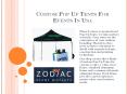 Custom Pop Up Tents For Events In USA – Zodiac Displays PowerPoint PPT Presentation