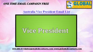 Australia Vice President Email List