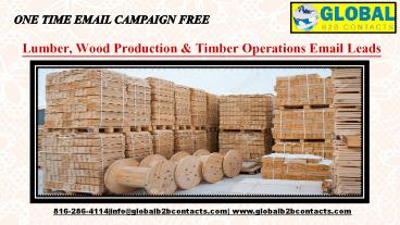 Lumber, Wood Production & Timber Operations Email Leads
