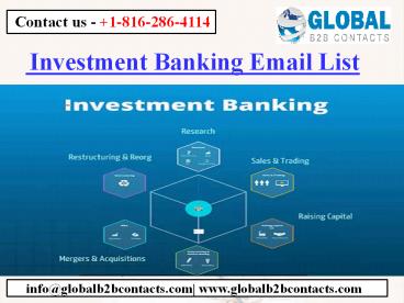 Investment Banking Email List