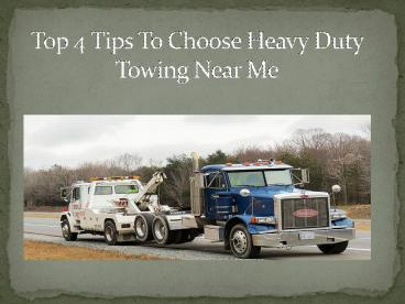 Heavy Duty Towing Near Me