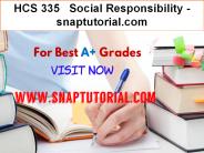 HCS 335   Social Responsibility - snaptutorial.com