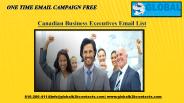 Canadian Business Executives Email List