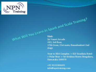 What Will You Learn in Spark and Scala Training?