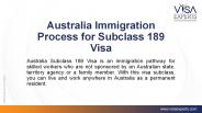 Australia Immigration Process for Subclass 189 Visa