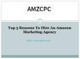 Top 5 Reasons To Hire An Amazon Marketing Agency PowerPoint PPT Presentation