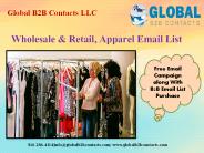 Wholesale & Retail, Apparel Email List