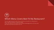Which Menu Covers Best Fit My Restaurant?