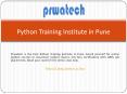 Python Training Institute in Pune PowerPoint PPT Presentation