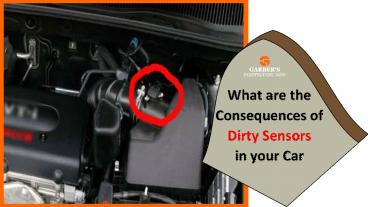 What are the Consequences of Dirty Sensors in your Car