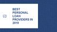 Top 3 Personal Loan NBFCs Companies in India PowerPoint PPT Presentation