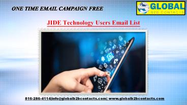 JIDE Technology Users Email List