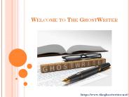 Professional Ghostwriter Services