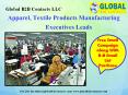 Apparel, Textile Products Manufacturing Executives Leads PowerPoint PPT Presentation