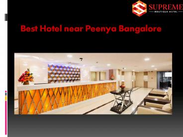 Best hotels near Peenya Bangalore (1)