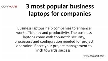 3 most popular business laptops for companies