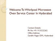 Whirlpool Microwave Oven Service Center in Hyderabad