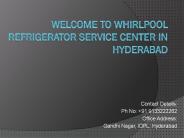 Whirlpool Refrigerator Service Center in Hyderabad