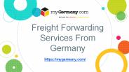 Freight Forwarding Services From Germany (1)
