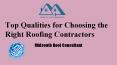 Steps for Choosing Right Roofing Contractors and Companies - Midsouth Roof Consultants PowerPoint PPT Presentation