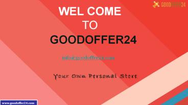 GoodOffer24.com - Sells genuine softwares and games