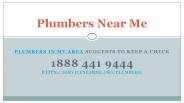 Plumbers In My Area Suggests to Keep a Check