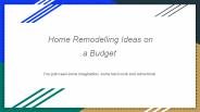 Home Remodelling Ideas on a Budget