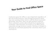 Your Guide to Find Office Space
