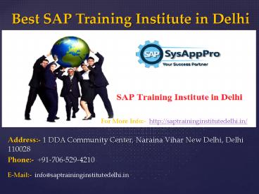 SAP Training center in Delhi