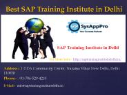 SAP Training center in Delhi