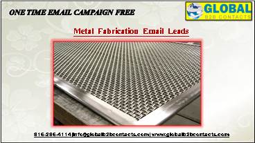 Metal Fabrication Email Leads