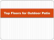 Top Floors for Outdoor Patio
