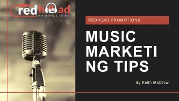 Affordable Music Marketing Tips - Redhead Promotions