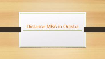 Distance MBA in Odisha – MIT School of Distance Education