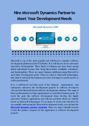 Hire Microsoft Dynamics Partner To Meet Your Development Needs