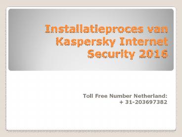 Installatieproces van Kaspersky Internet Security 2016