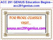 ACC 291 GENIUS Education Begins--acc291genius.com