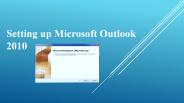 setting up microsoft outlook 2010