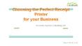 Choosing the Perfect Receipt Printer for your Business PowerPoint PPT Presentation
