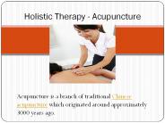 Holistic Therapy - Acupuncture
